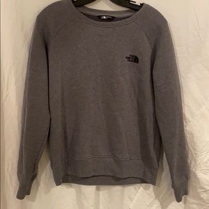 Gray Large North Face Long Sleeve shirt